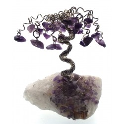 Small Amethyst on Quartz Crystal Tree 07